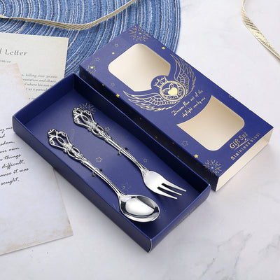 Hollow Carved Dessert Spoon Set