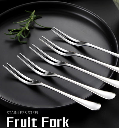 5 Piece Stainless Steel Fruit Fork Set