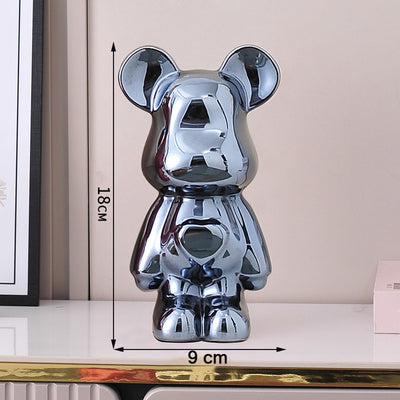 Ceramic Heart Violent Bear 18 cm