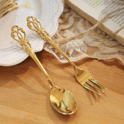 Hollow Carved Dessert Spoon Set