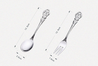 Hollow Carved Dessert Spoon Set