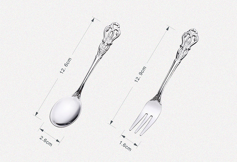 Hollow Carved Dessert Spoon Set