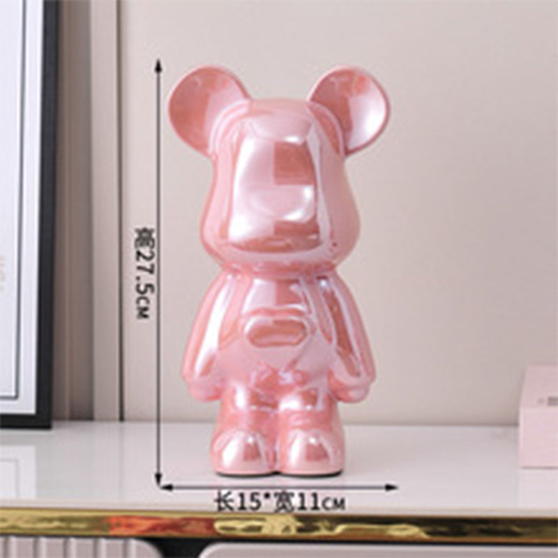 Ceramic Heart Bear with Coin Slot Only, 27.5 cm