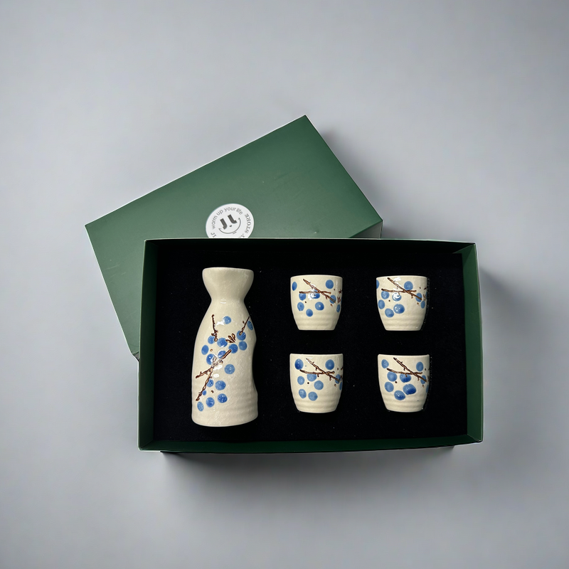 Japanese Cherry Blossom Traditional Sake Drinkware with Gift Box