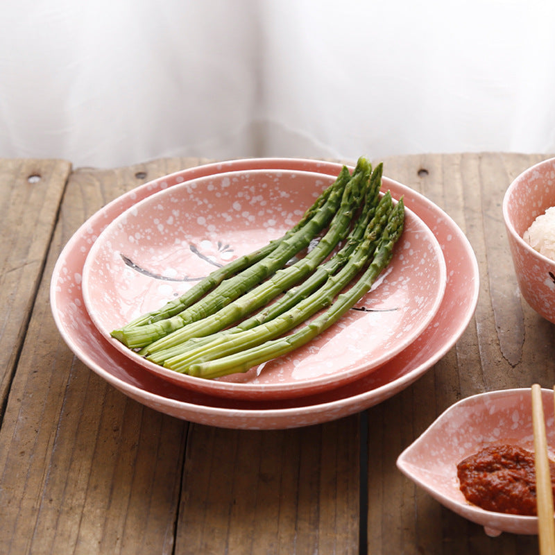 7 Inch Japanese Cherry Blossom Ceramic Plate