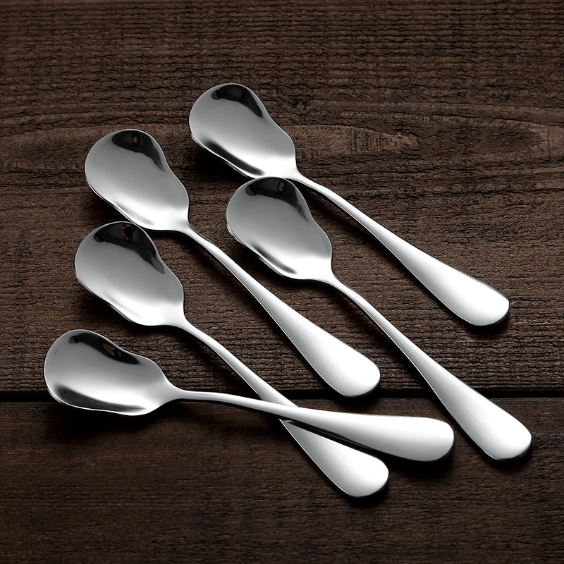 5 Piece Stainless Steel Dessert Spoon Set