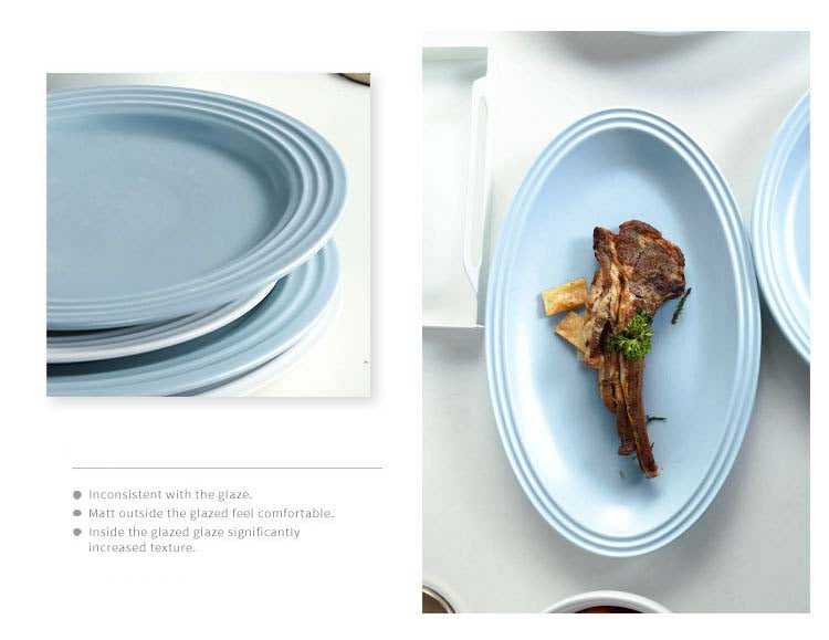 34x18.7cm Luxury European Rim Large Fish Plate