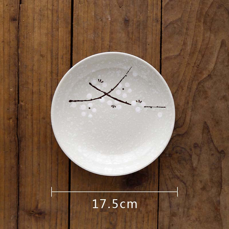 7 Inch Japanese Cherry Blossom Ceramic Plate