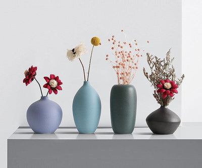 Small Round Ceramic Vase Home Decor.