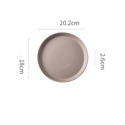 8 Inch Simplistic Ceramic Dinner Plate