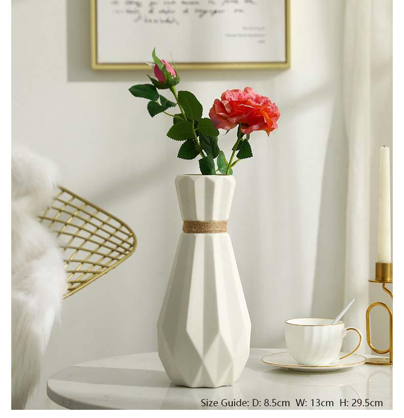 Modern Geometric Ceramic Vase Home Decor.