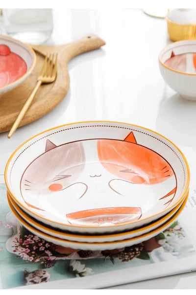 8 Inch Animal Cartoon Ceramic Plate.