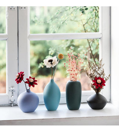 Small Round Ceramic Vase Home Decor.