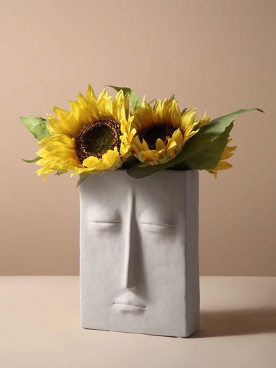 Modern Art abstract face home decor vase