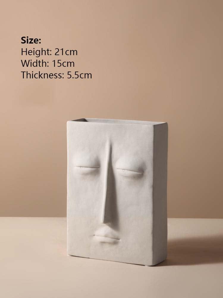 Modern Art abstract face home decor vase