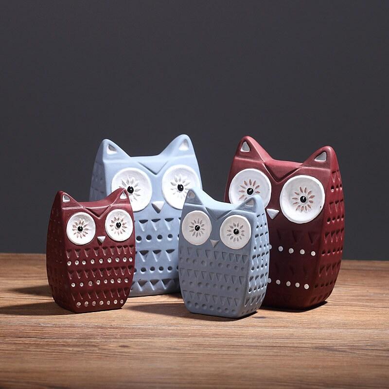 The Ceramic Owl Ornament Home Ceramic Owl Sculpture Home Decor