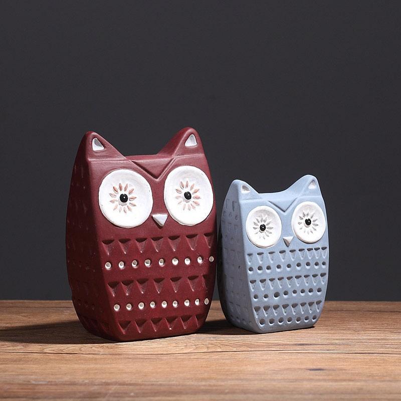 The Ceramic Owl Ornament Home Ceramic Owl Sculpture Home Decor