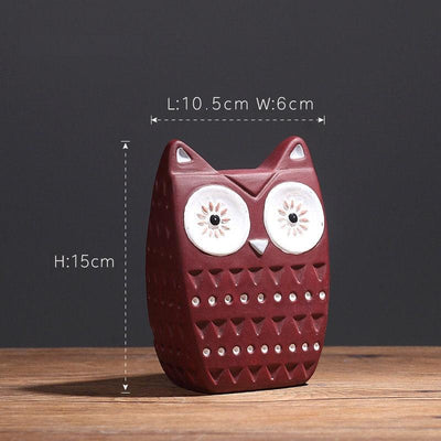 The Ceramic Owl Ornament Home Ceramic Owl Sculpture Home Decor