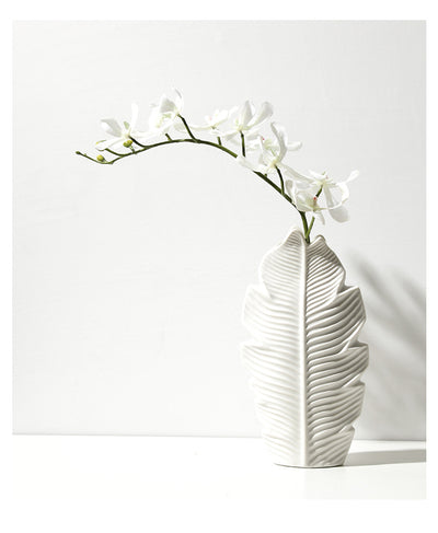 Nordic Ceramic Leaf Vase Home Decor